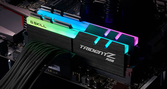 G.Skill Trident Z RGB DDR4 16GB RAM με 2x8GB Modules και Ταχύτητα 3200 για Desktop