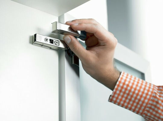 Blum Clip Top Metallic Cabinet Hinge Corner with Brake Ασημί 155º 16mm