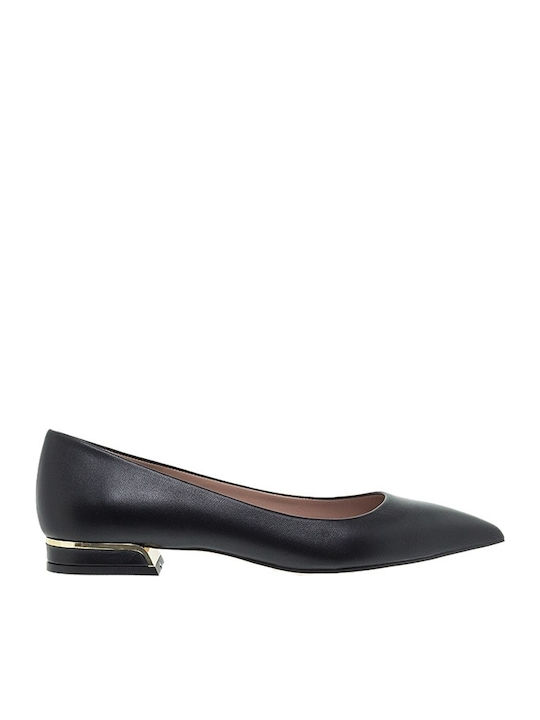 Mourtzi Leather Pointed Toe Black Low Heels 1/12800
