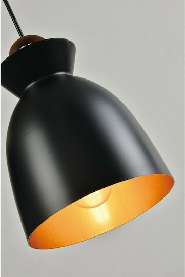 Hatzipantos Stores Hängelampe Schwarz Glocke mit Fassung E27 20cm.