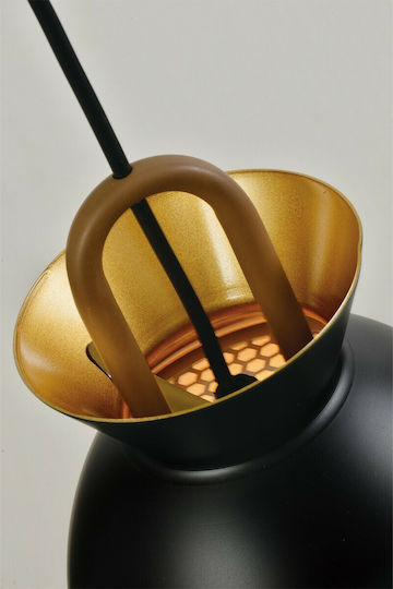 Hatzipantos Stores Hängelampe Schwarz Glocke mit Fassung E27 20cm.