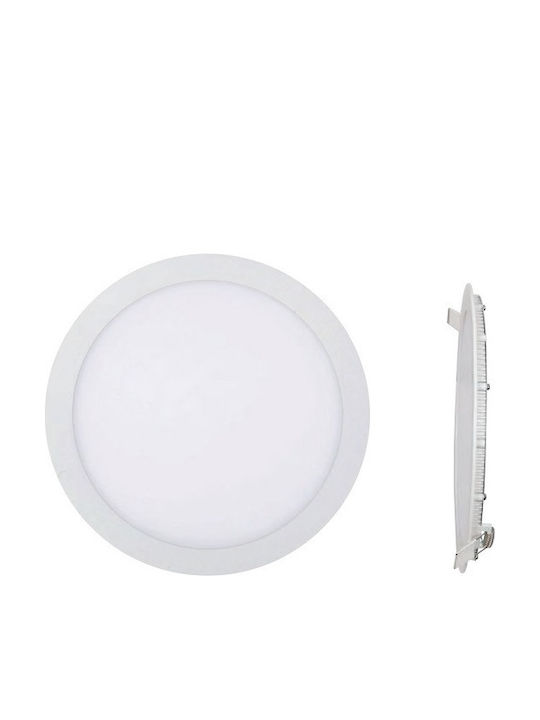 Spot Light Кръгла Вграден LED Панел 12W с Неутрално бяло Светлина 4000К 17см.