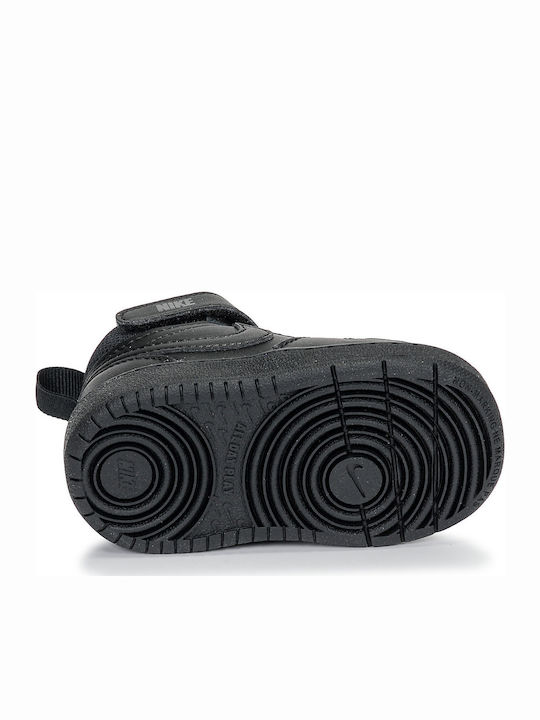 Court Court Borough MID 2 TDV Kids Sports Shoes with Hoop & Loop Closure Black
