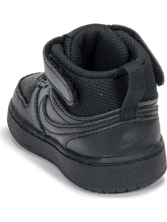 Court Court Borough MID 2 TDV Kids Sports Shoes with Hoop & Loop Closure Black