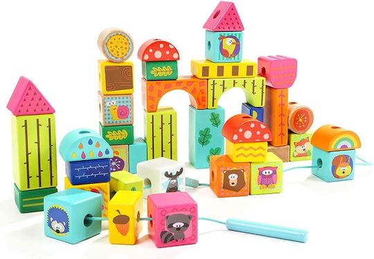 Top Bright Blocuri Animal Din Lemn pentru 1,5-6 ani Ani 38buc