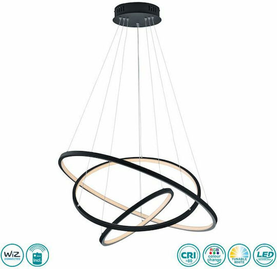 Trio Lighting Aaron LED Smart Κρεμαστό Φωτιστικό Μαύρο 80εκ. Trio Lighting Aaron LED Smart Κρεμαστό Φωτιστικό Μαύρο 80εκ.