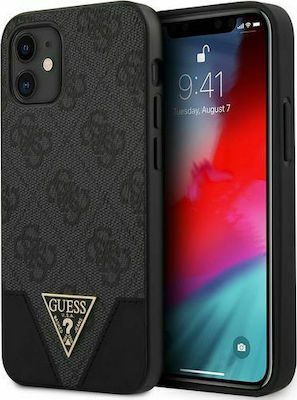 Guess 4G Triangle Back Cover Πλαστικό Γκρι (iPhone 12 mini)