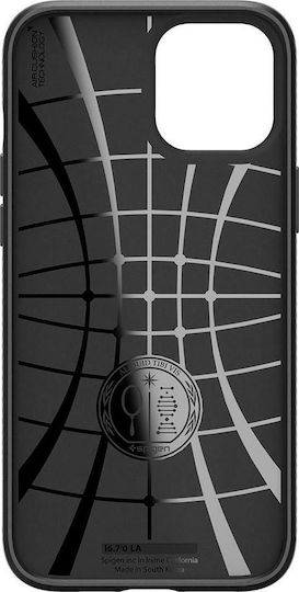 Spigen Liquid Air Back Cover Silicone Black (iPhone 12 / 12 Pro)