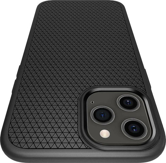 Spigen Liquid Air Back Cover Silicone Black (iPhone 12 / 12 Pro)