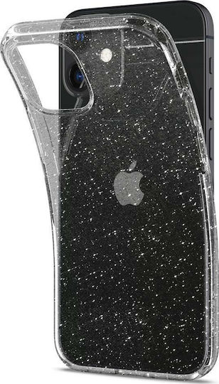 Spigen Liquid Crystal Glitter Back Cover Silicone Transparent (iPhone 12 mini)
