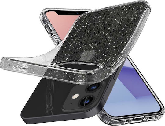 Spigen Liquid Crystal Glitter Back Cover Silicone Transparent (iPhone 12 mini)