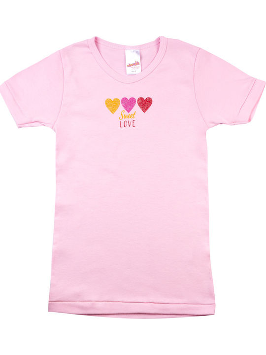 Minerva 41978 Kids' Undershirt Short-sleeved Pink 90-41978-322