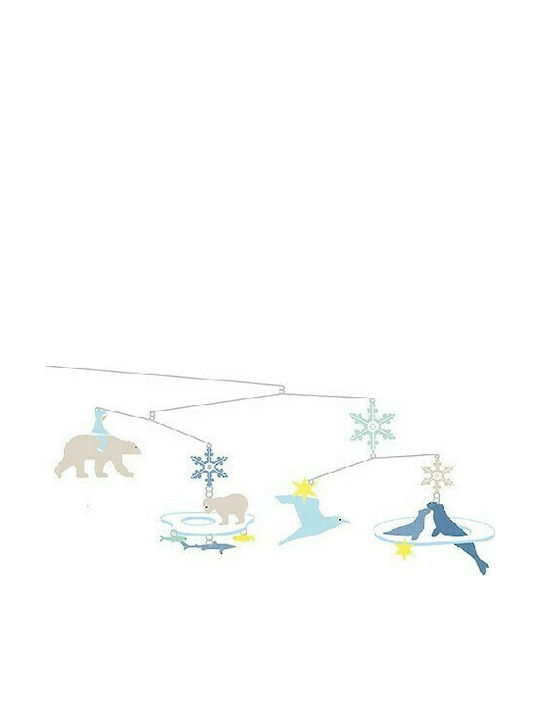 Djeco Kids Room Decorative Mobile Animals Blue made of Wood Polar Bears