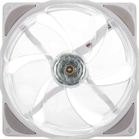 Noiseblocker NB-X Poole B12 PS Case Fan 120mm (1500rpm / 58.09cfm) με RGB Φωτισμό και Σύνδεση 4-Pin PWM Λευκό
