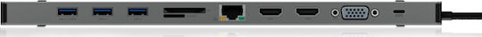 Acer Stație De Andocare USB-C Cu HDMI 4K PD Ethernet Și Conexiune La 2 Monitoare Gri (LC.DCK11.001)