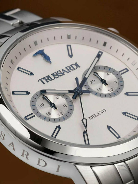 Trussardi T-Couple Ρολόι Μπαταρίας με Μεταλλικό Μπρασελέ