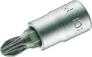Force Socket 1/4" Pozidriv Walnut with Philips Head and Socket 1/4'' Pz3x32mm