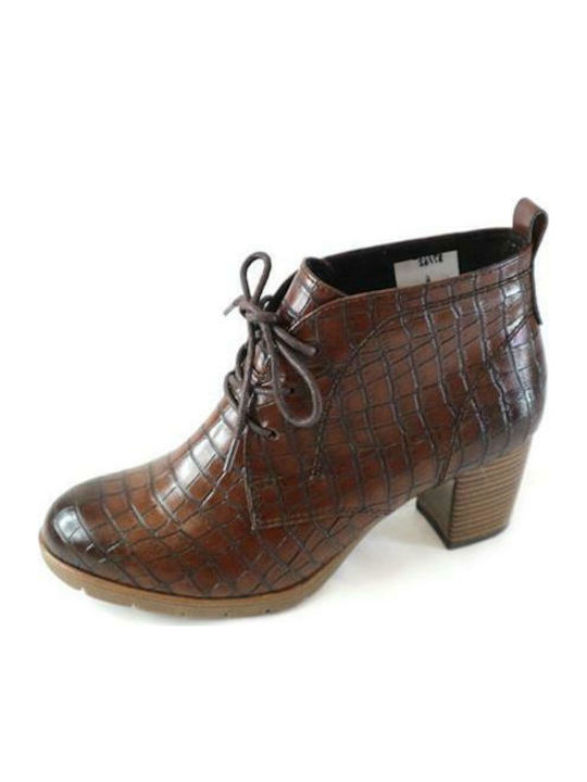 Marco Tozzi Leather Women's Ankle Boots Brown