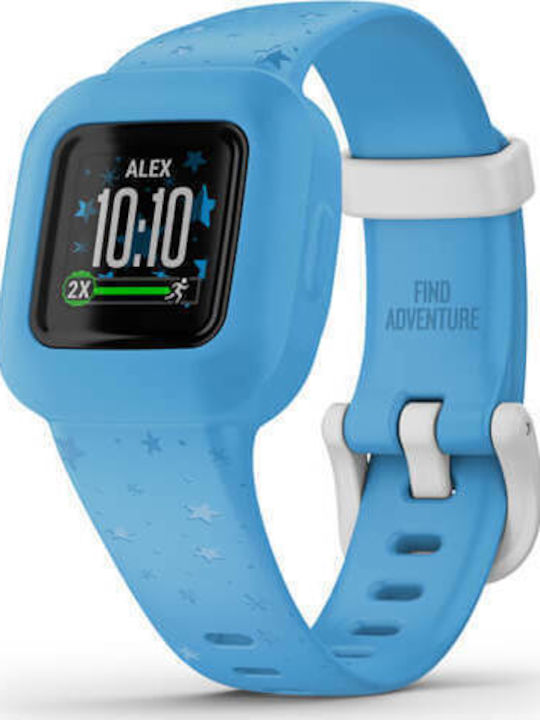 Garmin Kids Digital Watch Vivofit Jr 3 with Rubber/Plastic Strap Blue