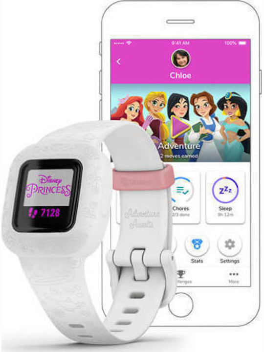 Garmin Детски Часовник Vivofit Jr 3 с Силиконова Каишка Бял