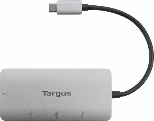 Targus v5 USB Hub with 4 USB 3.0 Ports with USB-C Connection Silver