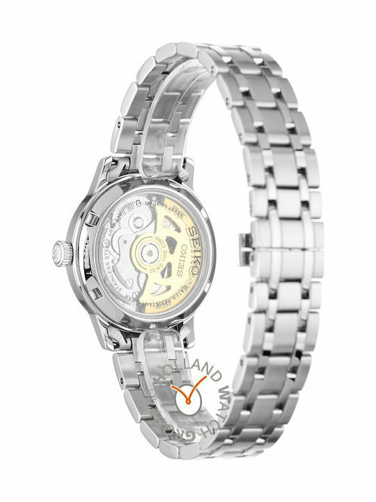 Seiko Presage Дамски Часовник Автоматичен с Сребрист Метална Гривна