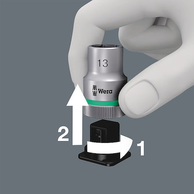 Wera Socket Hex with Square Drive 1/4"