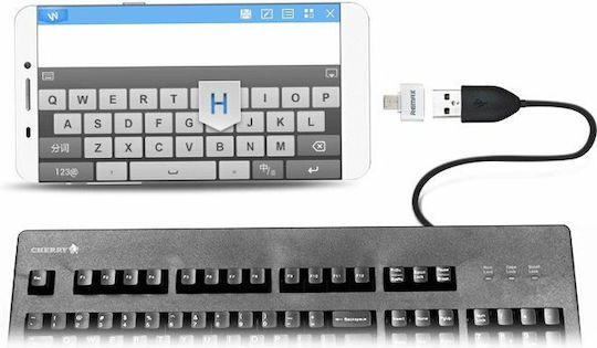 Remax RA-OTG Μετατροπέας micro USB male σε USB-A female Ασημί 1τμχ