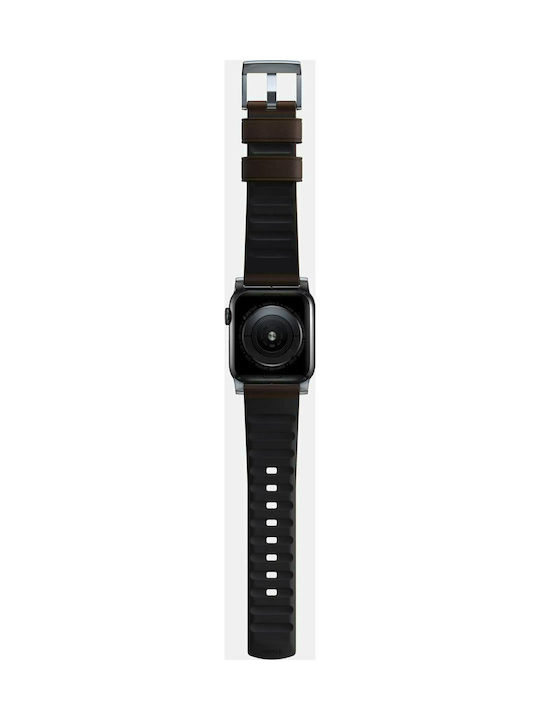 Nomad Active Strap Pro Λουράκι Δερμάτινο Ασημί (Apple Watch 42/44/45mm)