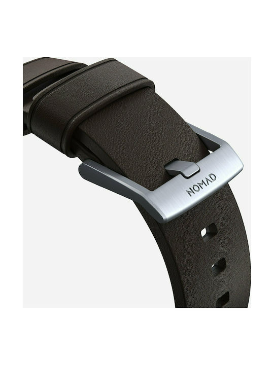 Nomad Active Strap Pro Λουράκι Δερμάτινο Ασημί (Apple Watch 42/44/45mm)