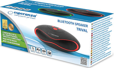 Esperanza Trival Bluetooth Speaker 3W with Radio Black/Red