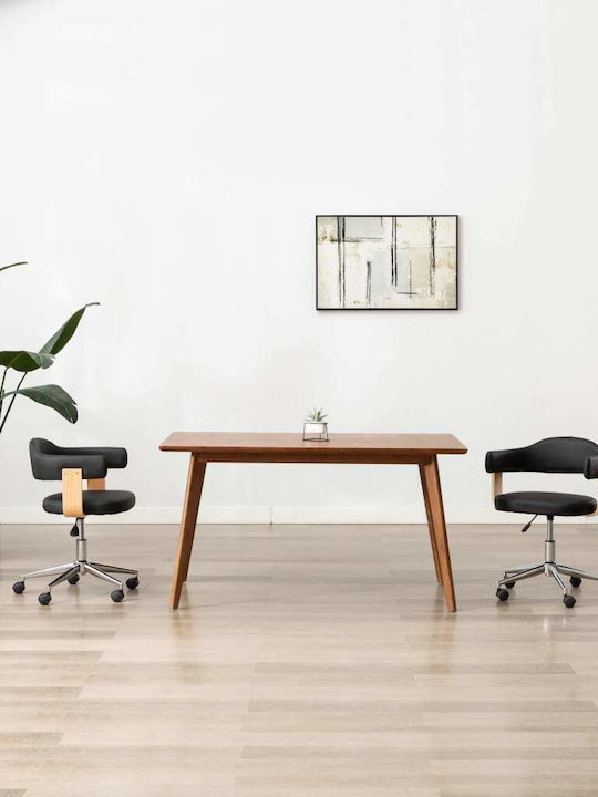 Sessel mit Armlehnen & Rollen Black 49.5x51.5x94cm 1Stück