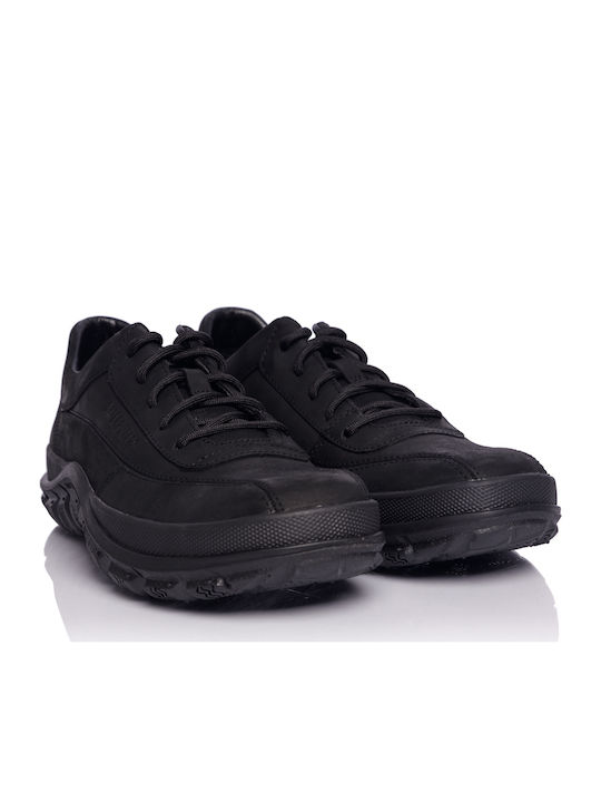 Fused Leder Herren Freizeitschuhe Schwarz