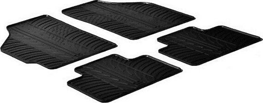 Lampa Set of Front and Rear Mats 4pcs Tray Type for Fiat Punto 2009 Black
