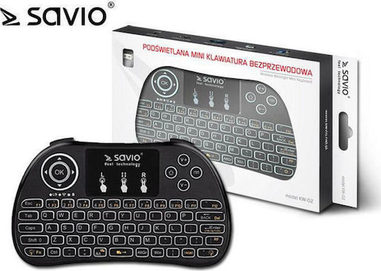 Savio KW-02 Kabellos Tastatur mit Touchpad Englisch US