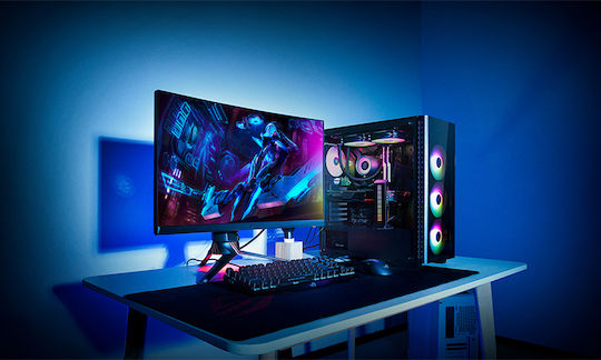 Deepcool Matrexx 50 ADD-RGB 4F Gaming Middle Tower Carcasă Calculator cu Fereastră Laterală Negru