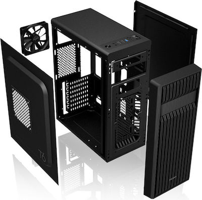 Zalman T6 Midi Tower Компютърна кутия Черно