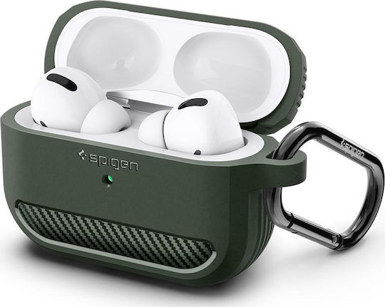 Spigen Rugged Armor Case Silicone in Green color for Apple AirPods Pro
