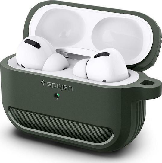 Spigen Rugged Armor Case Silicone in Green color for Apple AirPods Pro