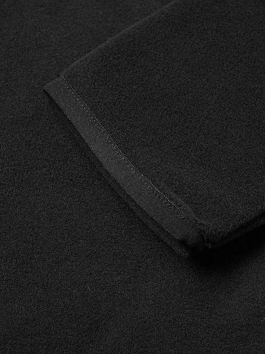 100 Glacier Herren Shirt Langarm Ausschnitt mit Reißverschluss Schwarz