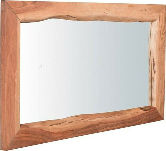 Woodwell Natal Καθρέπτης Τοίχου με Καφέ Ξύλινο Πλαίσιο 80x140cm