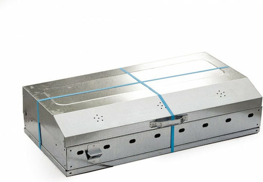 Pitsilos BBQ 800 Galvanized Charcoal Grill with Lid 75cmx35cm