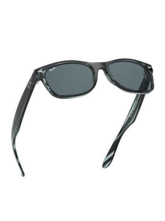 Ray Ban Wayfarer Unisex Sunglasses with Brown Tartaruga Plastic Frame and Blue Lens RB2132 6432R5