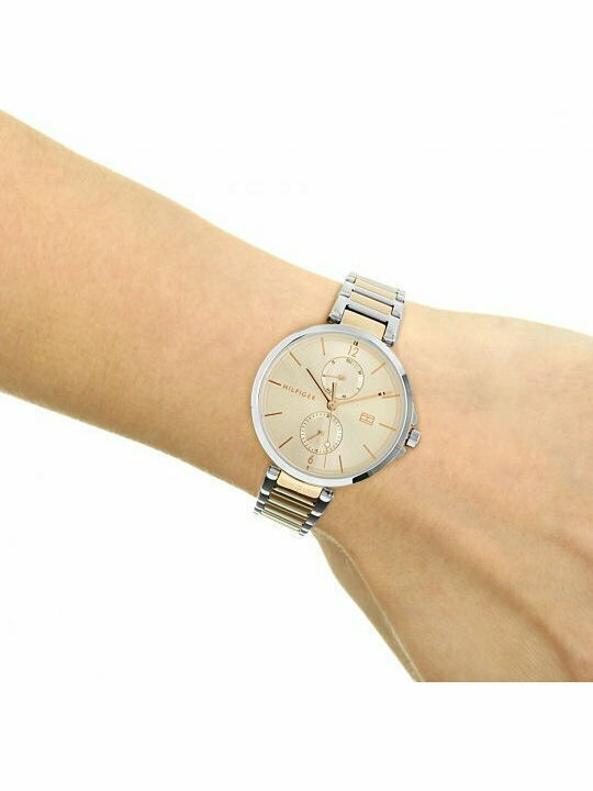 Tommy Hilfiger Angela Women's Watch with Pink Gold Metal Bracelet