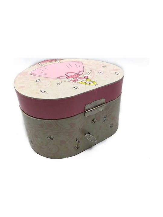 SP Souliotis Kinder-Schmuckkästchen Herz aus Holz Rosa