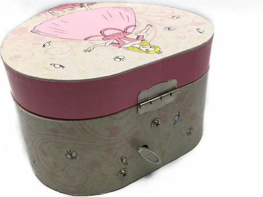 SP Souliotis Kinder-Schmuckkästchen Herz aus Holz Rosa