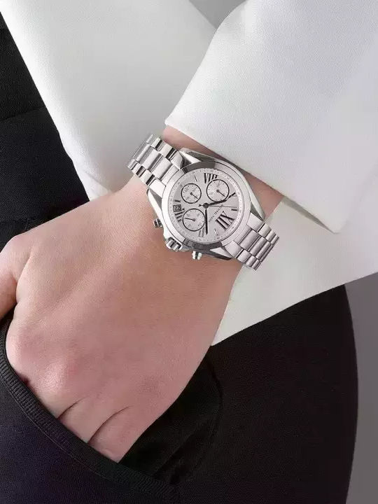 Michael Kors Bradshaw Ρολόι Μπαταρίας με Μεταλλικό Μπρασελέ