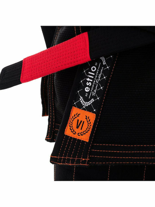Tatami Fightwear Brazilian Estilo 6.0 Men's Brazilian Jiu Jitsu Uniform Black Black/Orange