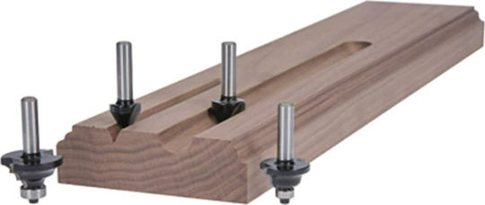 Bosch Set of Router Bits for 6mm Shank Cutter Set Carbide for Edge Shaping in Wood 6mm 15pcs