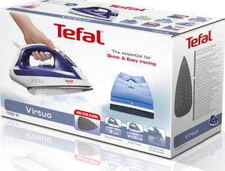 Tefal Virtuo Steam Iron 1800W with Non-stick Plate and Continuous Steam Supply 20g/min